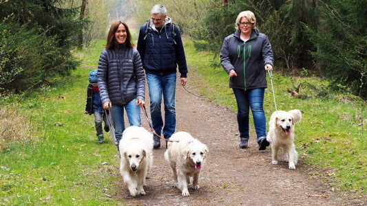 Daniela mit Jack und Amy, Chris und Jana mit Magic