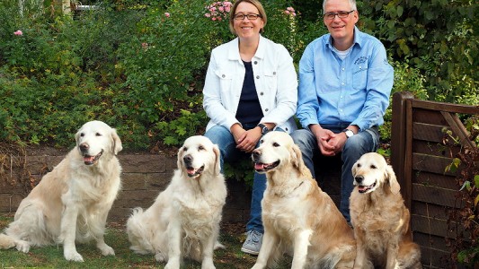 Maik und ich mit unseren Mädels letzten Samstag